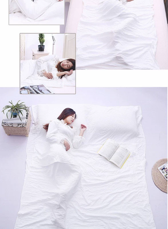 Giặt bông bẩn túi ngủ Người lớn siêu nhẹ xách tay mỏng Khách sạn túi ngủ du lịch trong nhà túi ngủ túi ngủ đông